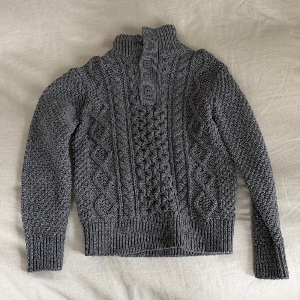 GAP Kids Gray Cable Knit Sweater